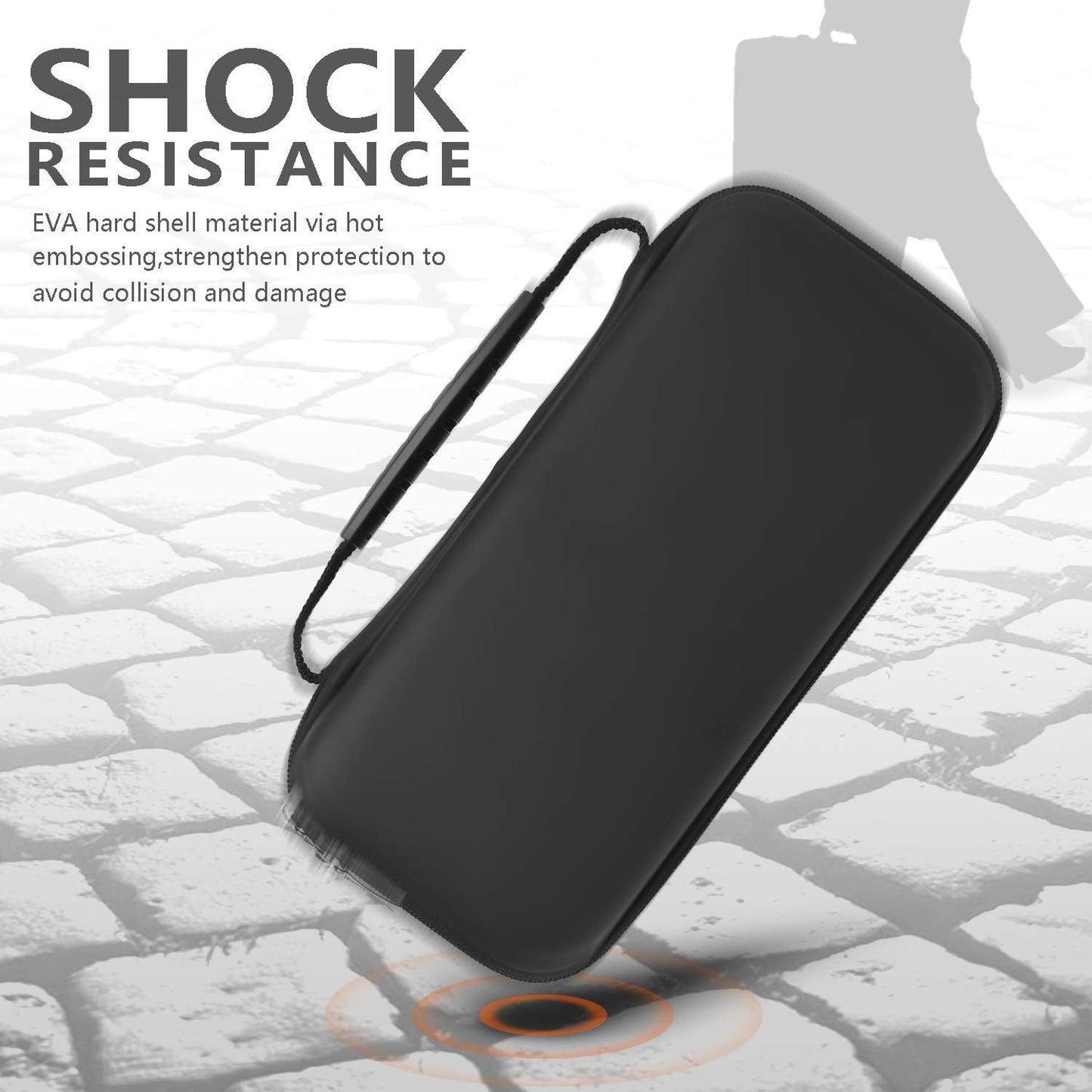 Case for Nintendo Switch Lite Accessories, YUANHOT Portable Travel Bag for Switch Lite Games Protective Case & Tempered Glass Screen Protector & 6 Thumb Grip Caps - Black