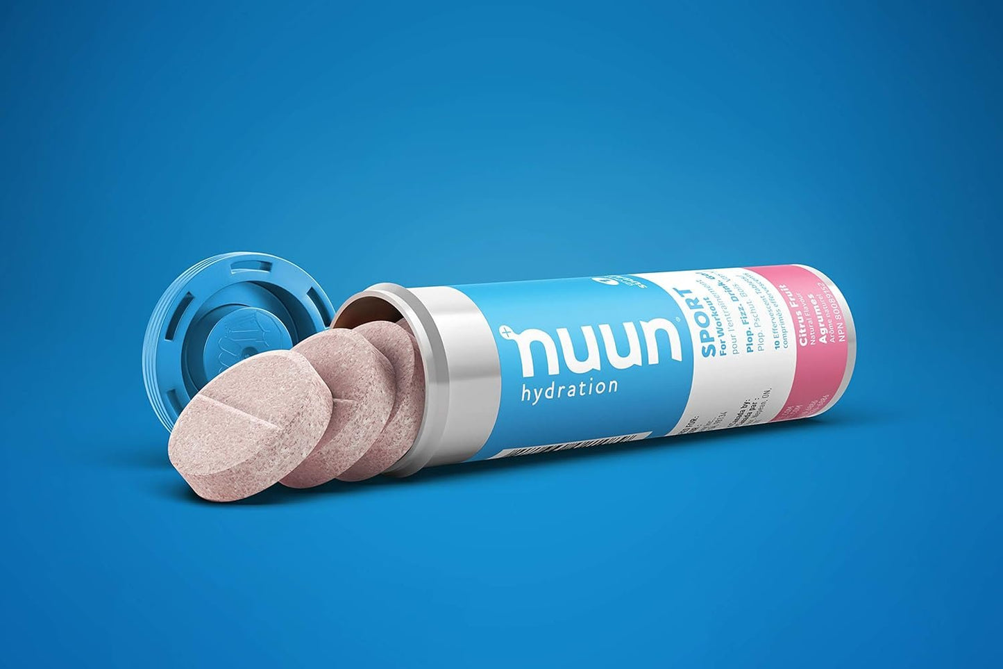 Nuun 3160408 Sport Hydrating Electrolyte Tablets, Citrus Fruit, 8 count