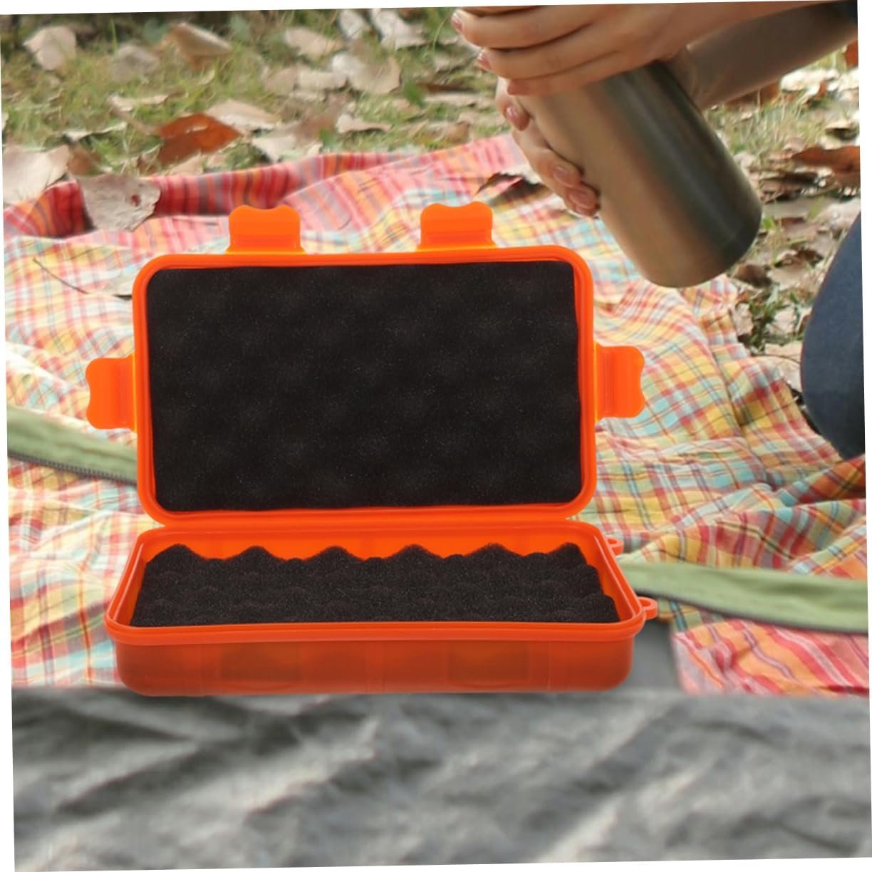 PACKOVE Outdoors Storage Box Survival Supplies Survival Device Organizer Compact