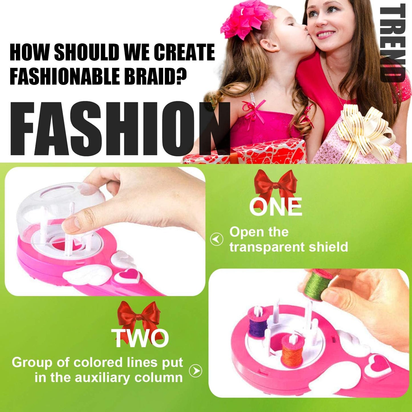 Kyduu Fashion Braid Tools, Children Girls Electric Hair Styling, Hair Braider, Automatic Braid Device Electric, Hair Styling Tools, Hair Styling Tools