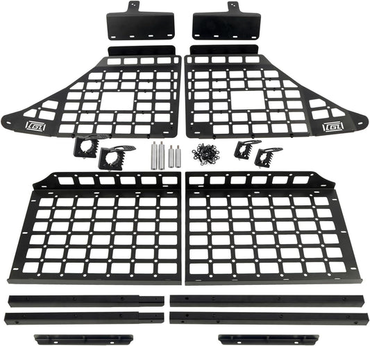 HIGH FLYING for Toyota 4Runner 2010-2024 Modular Storage Molle Panel System Trunk Shelf Luggage Carrier Cargo Racks Trunk Organizer Aluminum Alloy Whole Kit