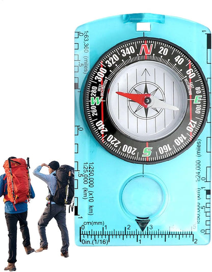 Small Compass for Hiking,Precise Portable Orienteering Compass - Lightweight Travel Supplies, User Friendly Camping Gear for Mountaineering