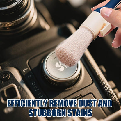 Car Cleaning Brush, Multi-purpose Auto Clean Brush, 360 Degree Rotating, 8.6x1.4x1.4 inches Non-Scratch, Vehicle Detailing Supplies Ideal for Upholstery Vent Care Maintenance
