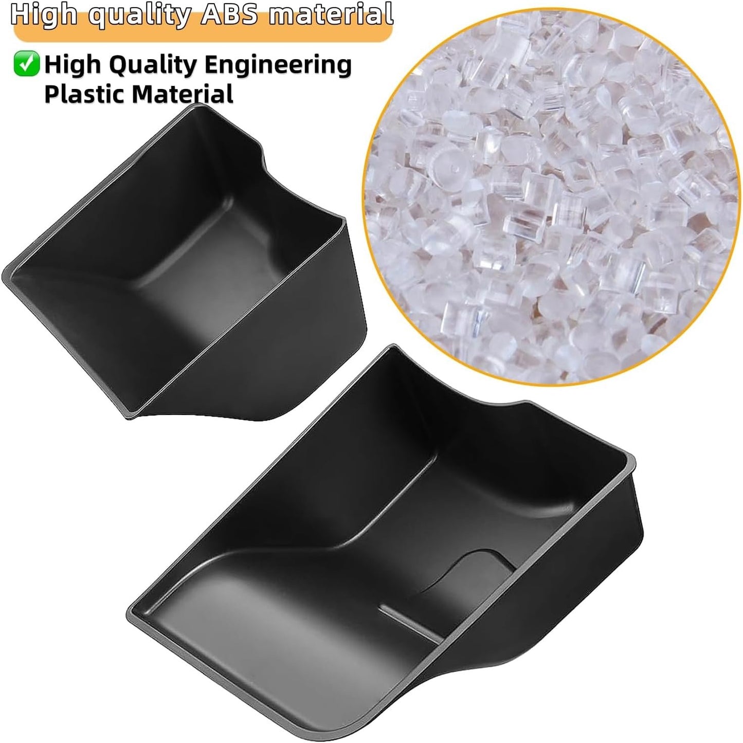 YOCTM Trunk Organizers Tray for 2024 2025 Jeep Wrangler JL JLU 4xe Sports Rubicon Tailgate Rear Cargo Side Storage Box Black Interior Accessories 2-PACK