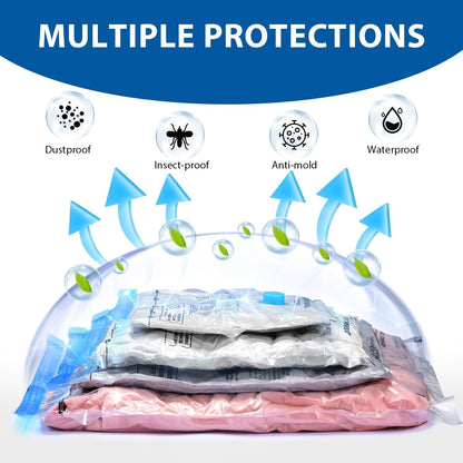 20 Pack Vacuum Storage Bags with Electric Air Pump(4 Jumbo,5 Large,5 Medium,6 Small),Multi-Size Space Saver Bags for Clothes, Pillows,Comforter,Bedding & Travel Organization,Moving Home Storage