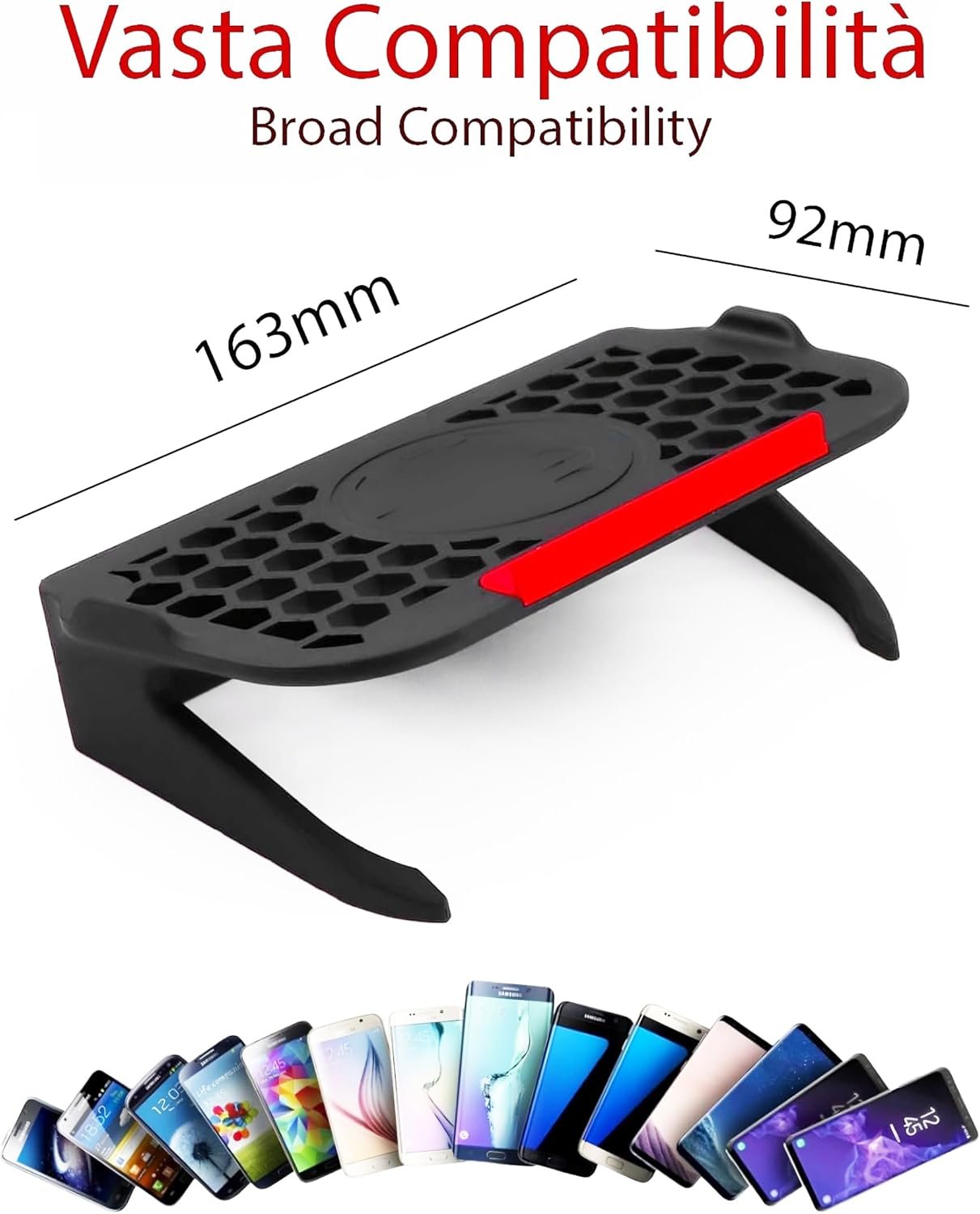 Mobile Phone Holder for Alfa Romeo Giulietta Compatible Over DNA Housing Smartphone Compartment (Red)