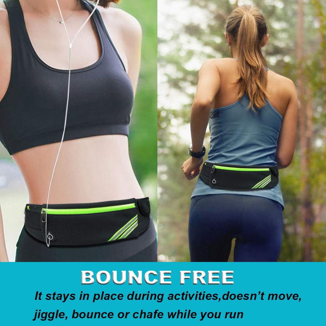 Running Waist Pack, Flat Bottom Waist Pack, Waterproof Running Bag for Workout Jogging, Money Belt Gear Accessories