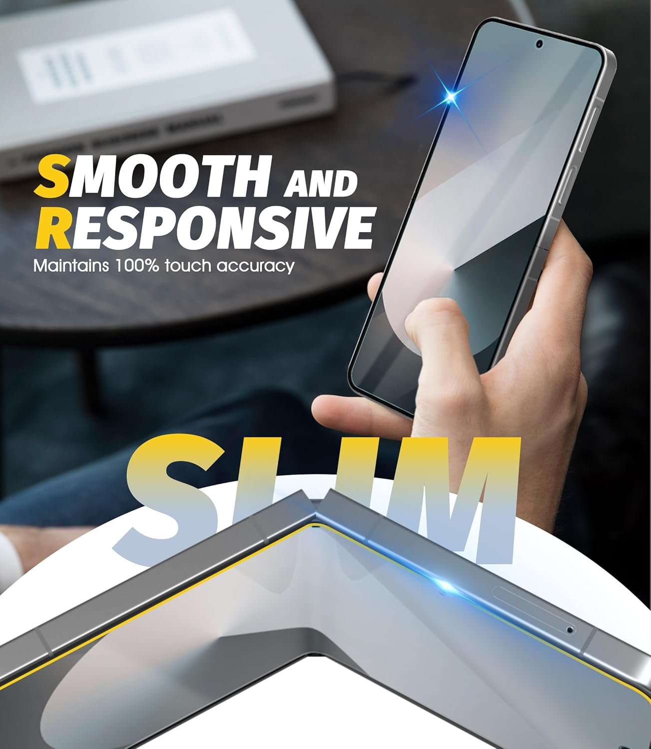 Orzero (3 Pack) Compatible for Samsung Galaxy Z Flip 6 / 5 5G / 4 5G / 3 Inside Screen Protector, Soft TPU Edge to Edge High Definition Anti-Scratch Bubble-Free (Lifetime Replacement)