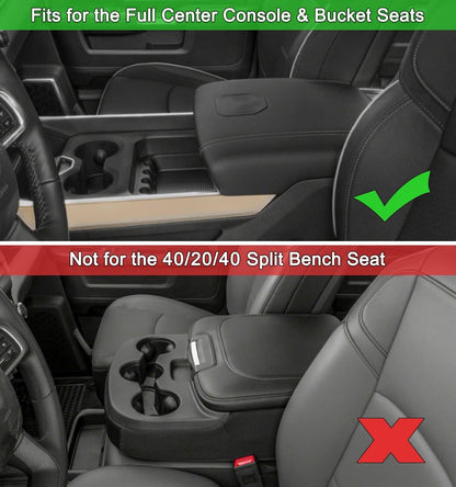 PIMCAR Center Console Organizer Upgrade Flocked Liner Interior Compatible with Dodge RAM 1500 2500 3500 2019-2024 2025 ABS Plastic Material Shell Armrest Box Insert Tray Accessories