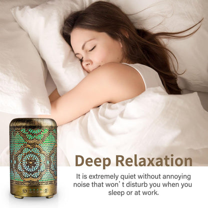 Diffuserlove Essential Oil Diffuser 100ml Aromatherapy Diffuser Cool Mist Humidifiers 7 Color LED Night Lights for Home Office Yoga 3.5 * 6Inchs