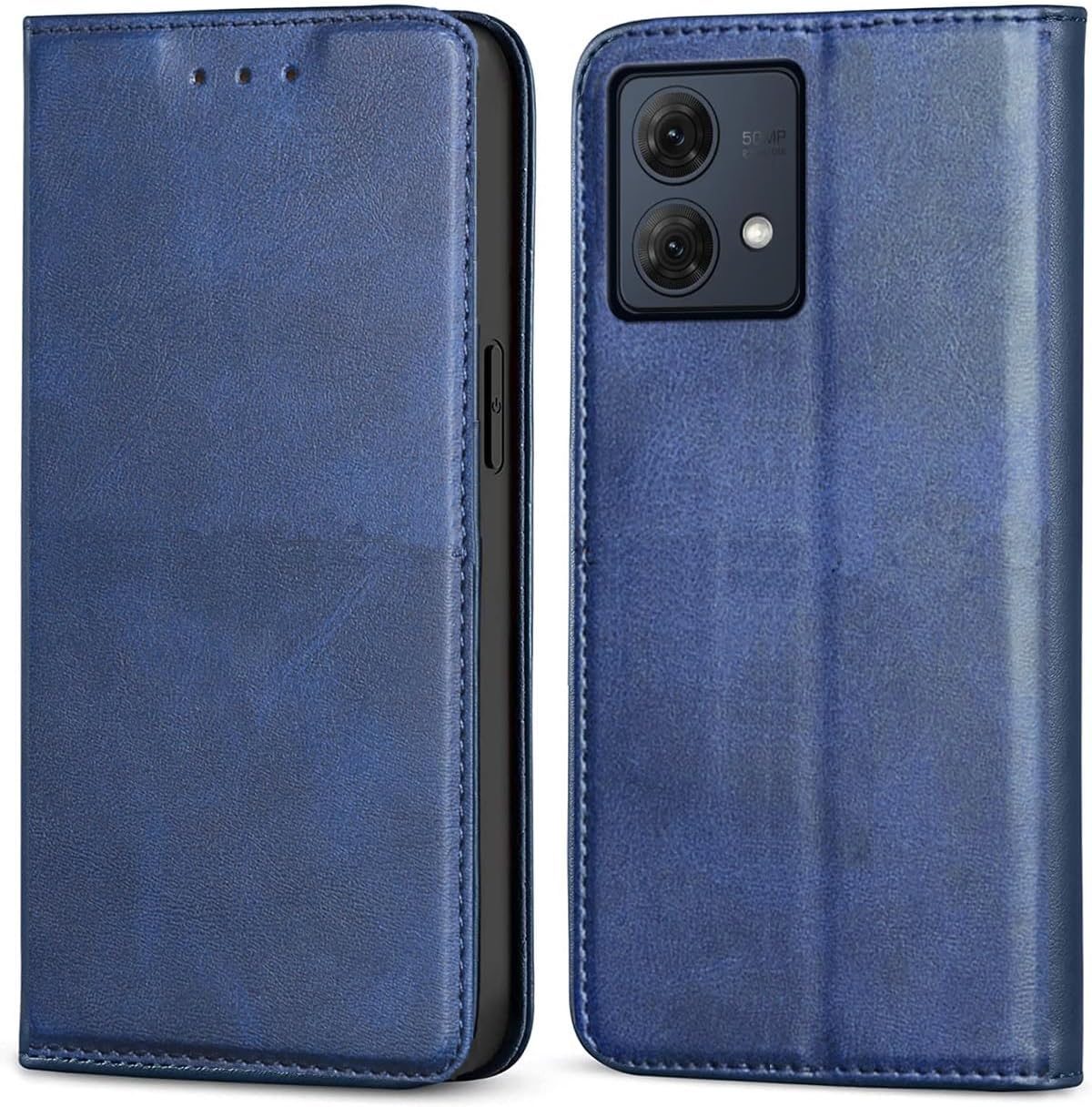 FORZARMOR for Motorola Moto G85 5G (6.67 Inch) Case Wallet Cover PU Leather Pockets Shockproof Magnetic Flip Card Holder (for Moto G85 5G, Blue)