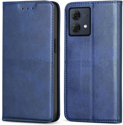 FORZARMOR for Motorola Moto G85 5G (6.67 Inch) Case Wallet Cover PU Leather Pockets Shockproof Magnetic Flip Card Holder (for Moto G85 5G, Blue)