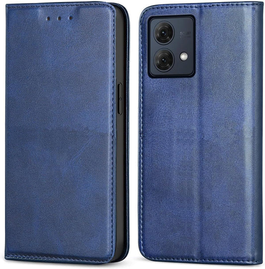 FORZARMOR for Motorola Moto G85 5G (6.67 Inch) Case Wallet Cover PU Leather Pockets Shockproof Magnetic Flip Card Holder (for Moto G85 5G, Blue)