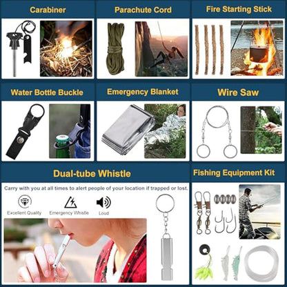 Survival Kit Advent Calendar 2024 Adults Men, 24 Days Christmas Countdown Calendar Emergency Survival Gears, 2024 Xmas Cool Gadgets for Outdoor Camping Fishing Hunting Adventure