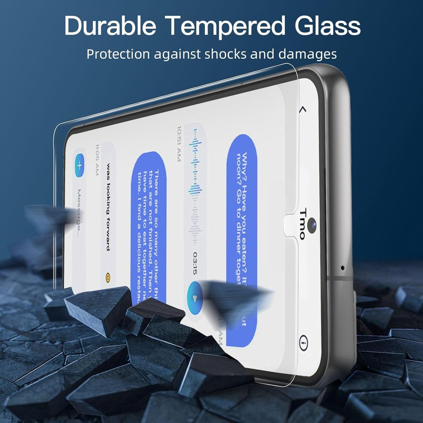 NEW'C 3 Pack Privacy Screen Protector for Samsung Galaxy S22 5G, Balanced 35-Degree Privacy Angle with Eye Protection, Ultra Durable 9H Hardness, Bubble-Free