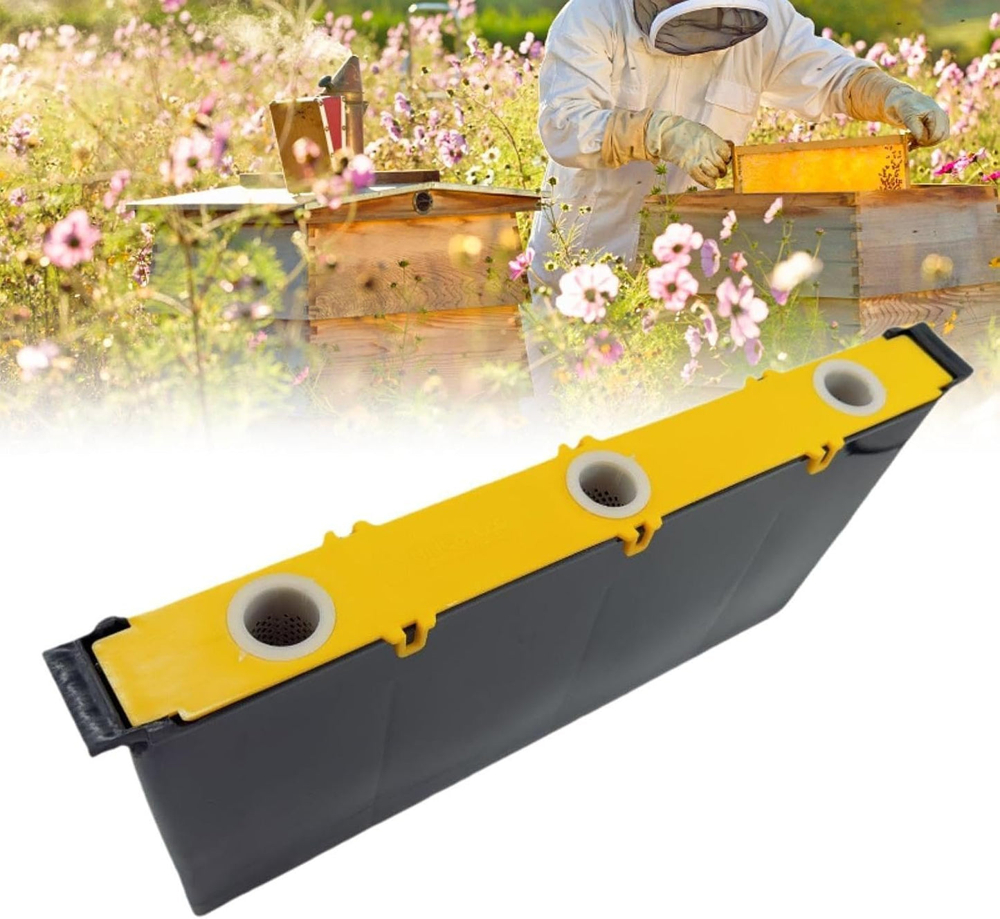 Esquirla Bee Feeder Beehive Frame Feeder Honey Beekeeper Equipment Bee Feeding Tool Deep Frame Water Feeder for Inside Hive Watering