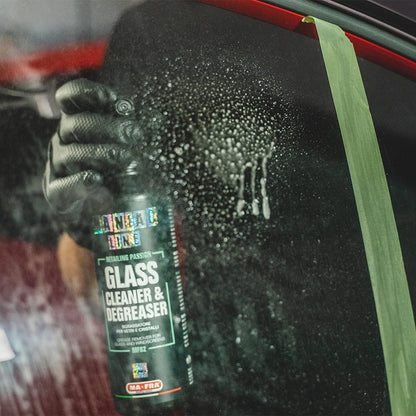 Ma-Fra, Maniac Car Detailing Line, Glass Cleaner & Degreaser, Car Window Degreaser Cleaner, Ammonia Free, Removes Limestone, Oily Stains, Leaves No Streaks, 500 ml