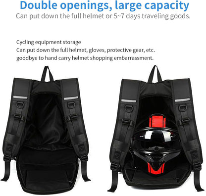Générique Motorcycle Helmet Bag, Large Capacity Waterproof Holder, Travel Daypack, Multipurpose Sports Carrier, Basketball Storage, Hiking Backpack, Cycling Gear Organizer, Ideal for Outdoor Use