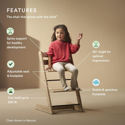 Tripp Trapp Chair from Stokke, Heather Mauve - Adjustable, Convertible Chair for Toddlers, Children & Adults - Convenient, Comfortable & Ergonomic - Classic Design