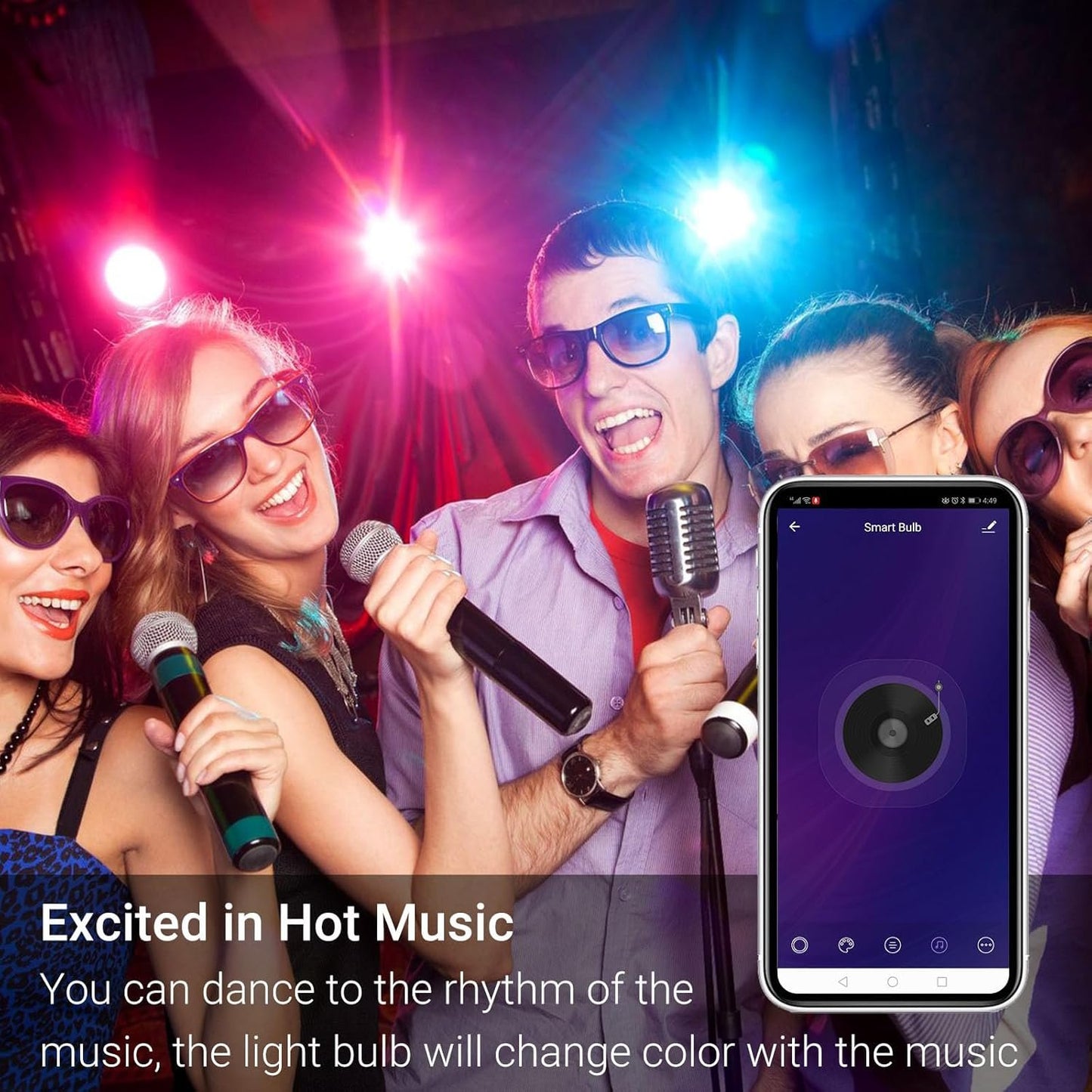 UanTii Smart Light Bulb 13W Tuya WiFi Smart Bulb Led Lamp E27 RGB Smart Light Bulbs Wireless Remote Control Smart Lamps for Alexa and Google Assistant