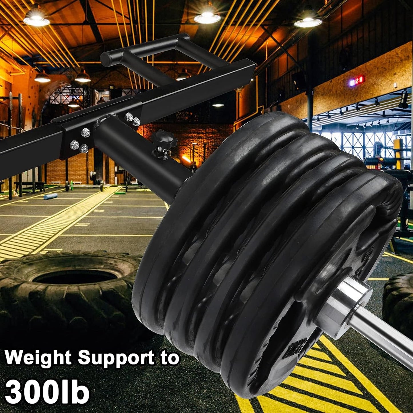 BRTGYM Viking Press Landmine Handle Attachment,for 2 inch Olympic Barbell, Heavy Iron Made Home Gym Equipment for Deadlift Squat Row Press Workout