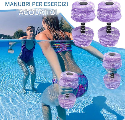 Dumbbell Set, Aquatic Fitness Floating Pool Weights, Waterproof Foam EVA Equipment, Lightweight Water Exercise Gear for Swimming and Aquatic Workouts