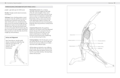 The Anatomy of Yoga Coloring Book: Learn the Form and Biomechanics of More than 50 Asanas