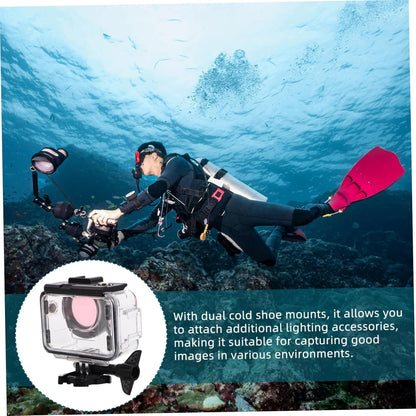COHEALI Transparent Camera Case with Dual Cold Shoe Mounts Durable Protection for Digital