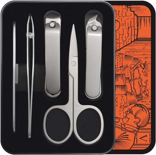 "konovo 5 Pieces Nail Clipper Set Konovo Stainless Steel Manicure Kit Travel Nail Care Kit Nail Clippers for Men Toenail Clippers or Nail Clippers Nail Clippers for Nail Clippers