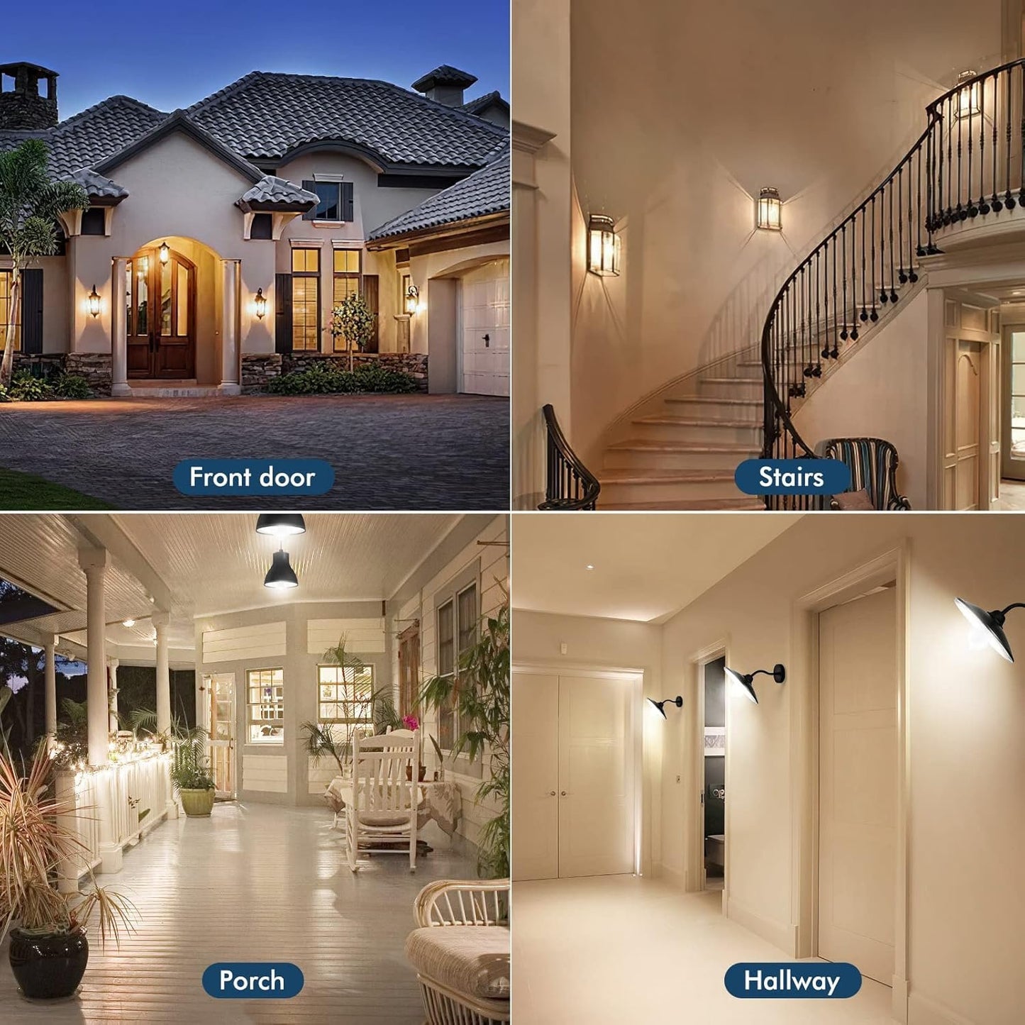 ZONJIE PIR Motion Sensor LED Bulb - 4 Pack- B22 Light Sensor Bulb 12W- Bayonet Light Bulbs Cool White 6000K Auto On/Off - Equivalent 100w - Smart Motion Light Bulbs for Garage Corridor Basement