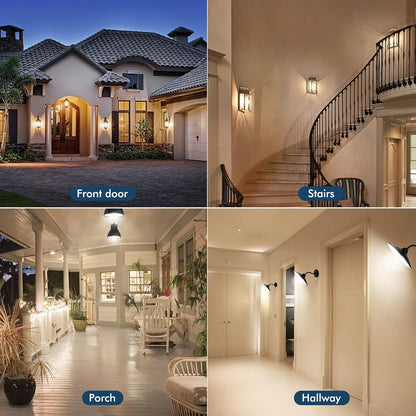 ZONJIE PIR Motion Sensor LED Bulb - 4 Pack- B22 Light Sensor Bulb 12W- Bayonet Light Bulbs Cool White 6000K Auto On/Off - Equivalent 100w - Smart Motion Light Bulbs for Garage Corridor Basement