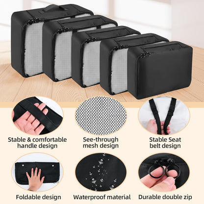10 Piece Space-Saving Suitcase Organizer, Travel Suitcase, Packing Cubes for Cosmetics, Underwear, Clothes, Bags, Shoes, Travel Useful Accessories