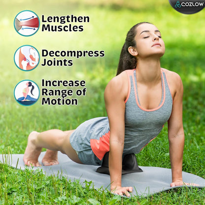 Psoas Release Massage Tool - Black - Back & Hip Flexor Muscle Stretcher - Deep Tissue Massage Tool for Myofascial Release - Trigger Point Massager for Pain Relief & Quick Recovery - by Cozlow