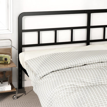 DiaOutro Metal Platform California King Bed Frames with Headboard, 14 Inch No Box Spring Needed Heavy Duty Steel Slat Mattress Foundation/Easy Assembly/No Noise/Black