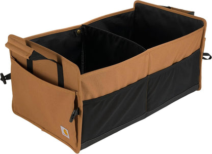 Carhartt Universal Collapsible Cargo Trunk Organizer, Portable Accessory Storage Organizer for Automotive, SUV, Trucks & Cars, Carhartt Brown, One Size