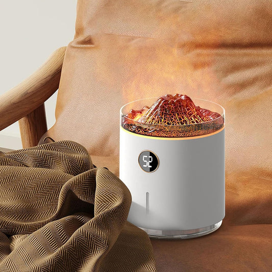 Flame Fire Essential Oil Diffuser, Adjustable Aromatherapy Mist Diffuser with Remote Control, Timeable, Lights for Large Room Home Office Yoga, Ultra Quiet Flame Air Aroma