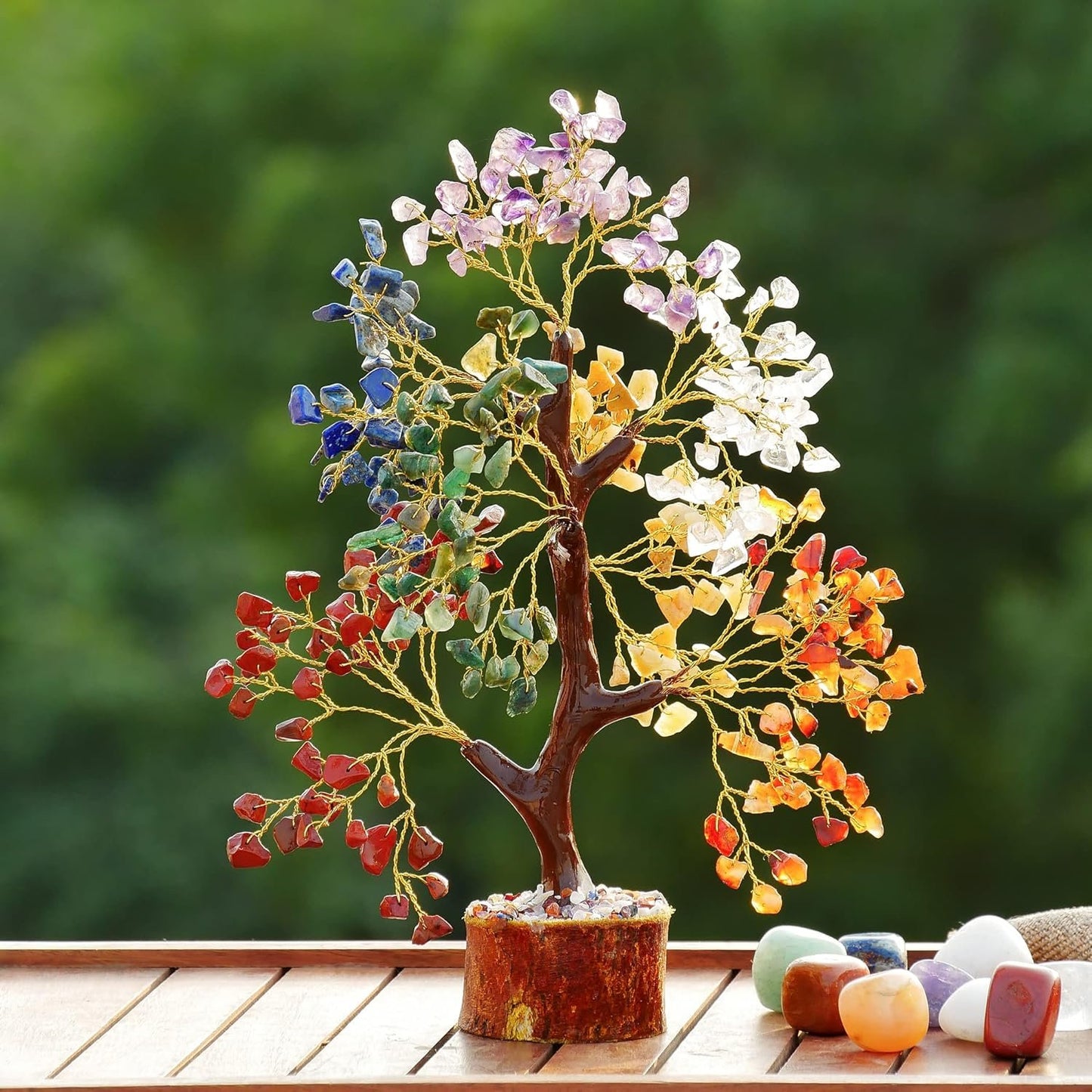 Chakra Crystal Tree of Life - Gem Stones and Spiritual Decor - Home Decor Gifts, Money Tree, Healing Crystal Gifts for Women