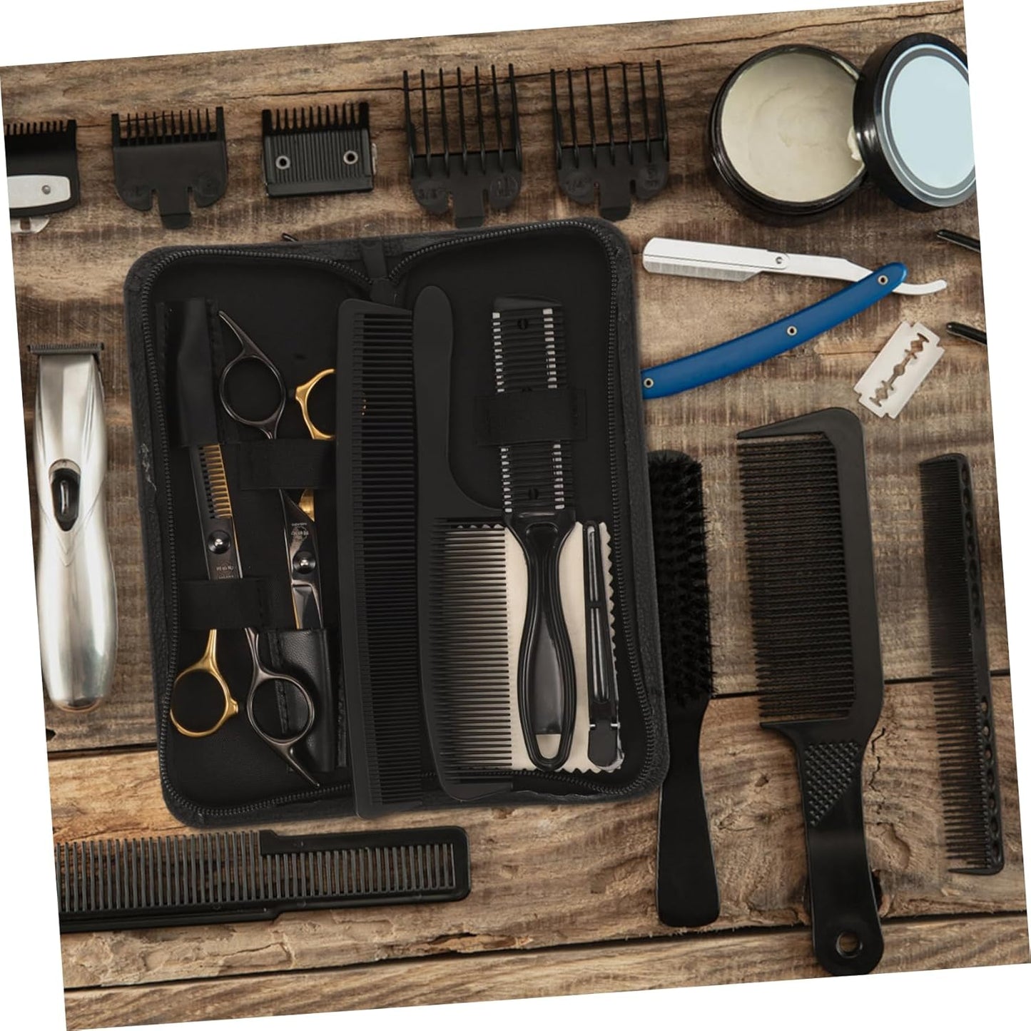 VALICLUD 1 Set Barber Scissors Set Cut Scissors Kit for Hair Clipper Cutting Barber Tools Barber Supplies Stainless Steel Black