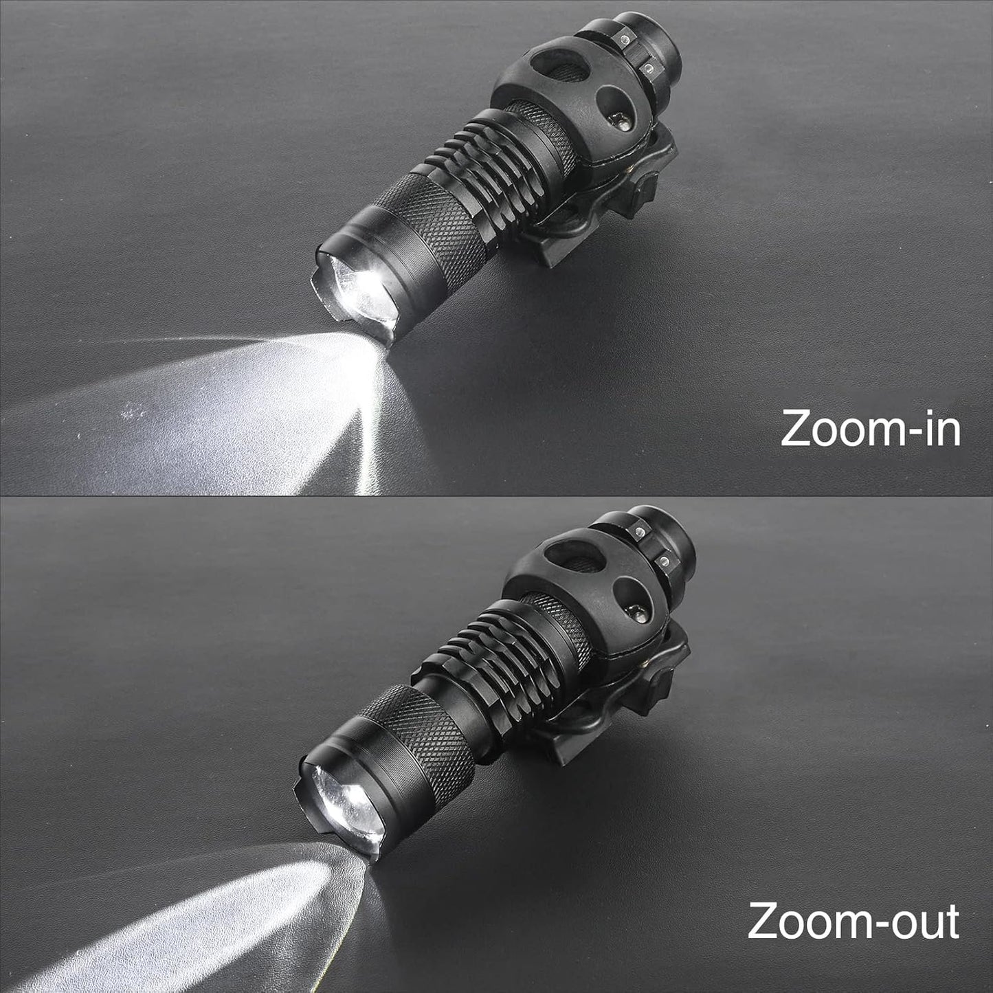 rdzzwxw Military Helmet Light, Mini Zoomable Tactical Flashlight with Strobe/Strong/Low Lamp, Compact Helmet Mounted LED with Fast Helmet Clip Rail, 100 Lumens Scout Light for Outdoor Cycling Hiking
