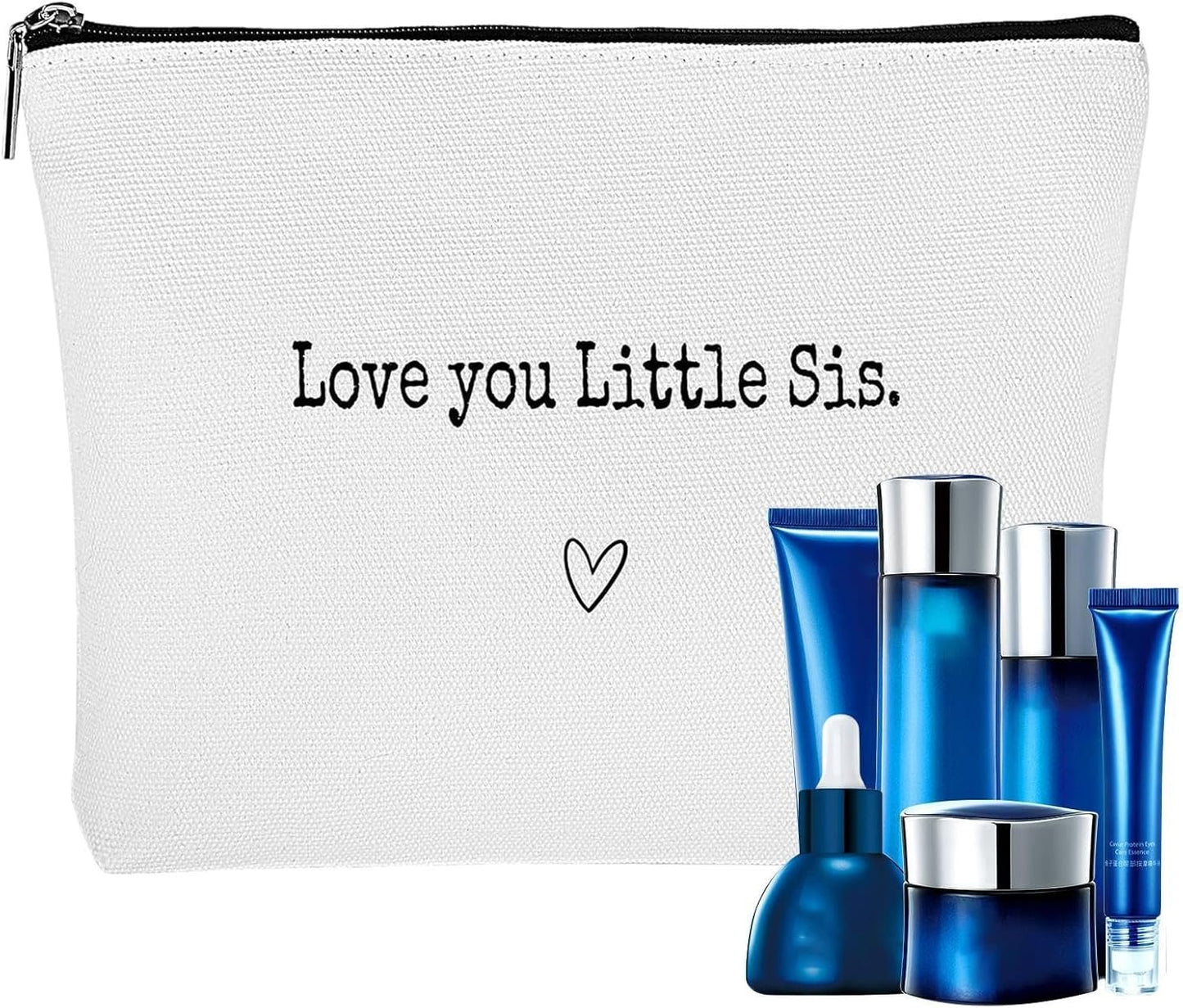 Toiletry Bag Travel Bag - Best Sister Ever Toiletry Bag, Large Organizer Sister | Funny Christmas Birthday, Large Portable Travel Toiletries Hygiene Bag for Accessories Shampoo Toiletries, Love You
