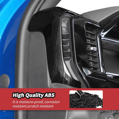 JeCar Black Wood Grain Dash Side Vent Panel Decor Cover Trim for 2022+ Chevrolet Chevy Silverado Interior Accessories