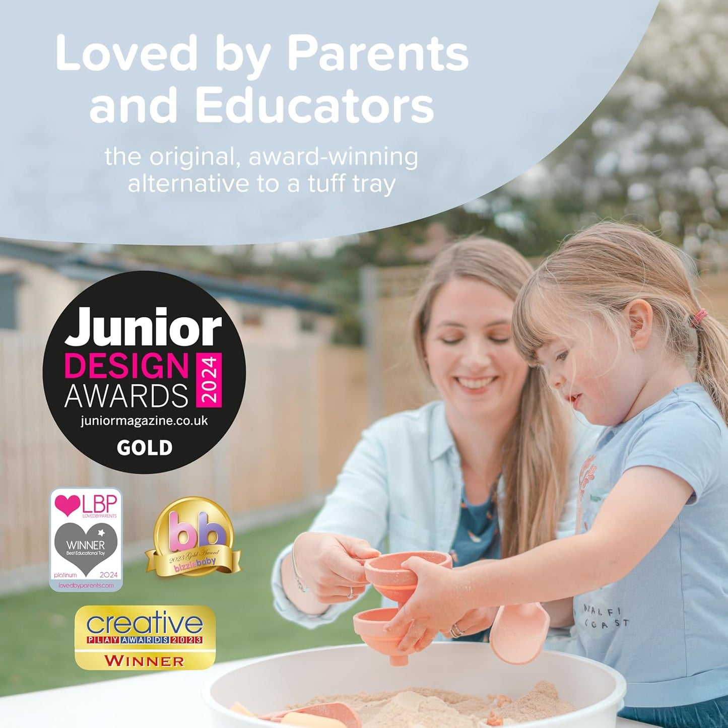 Inspire My Play - Tuff Tray with Lid - Montessori Toys for Toddlers - Learning & Education Toys - Developmental Sensory Toys for Disabled Children - Perfect for Water and Sand