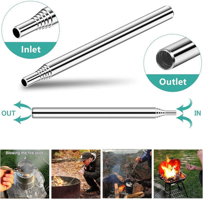 Mastiff Gears® Ultimate Bushcraft Survival Fire Starter Kit with Wood Handle Ferro Rod, Tinder Rope, Tinder Wick, Waterproof Farrow Rod Backpacking Multitool for Campfires and Emergency Situations