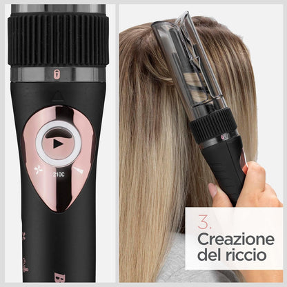 BaByliss C1031E Curl Secret Lite Automatic Curl Curl with Auto Curl Technology, Ceramic Coating, 3 Curl Directions, 5 Temp, 3 Stroke Times, Auto-Curl Technology, Multi-Voltage