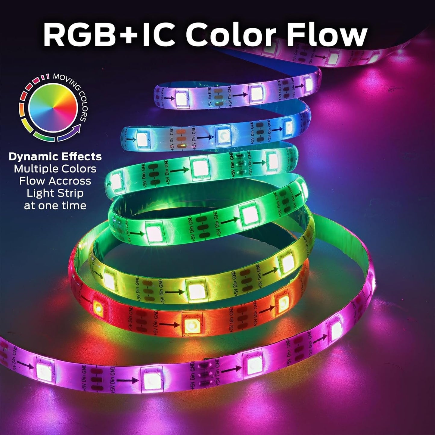 Monster Smart 16.4ft Indoor Multi-Color Light Strip, Sound Reactive, Razer Chroma