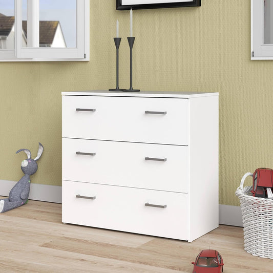 Dmora - Addie Chest of Drawers, Multi-Purpose Settimino, Bedroom Dresser, Cabinet with Drawers, 74 x 36 x H 70 cm, White