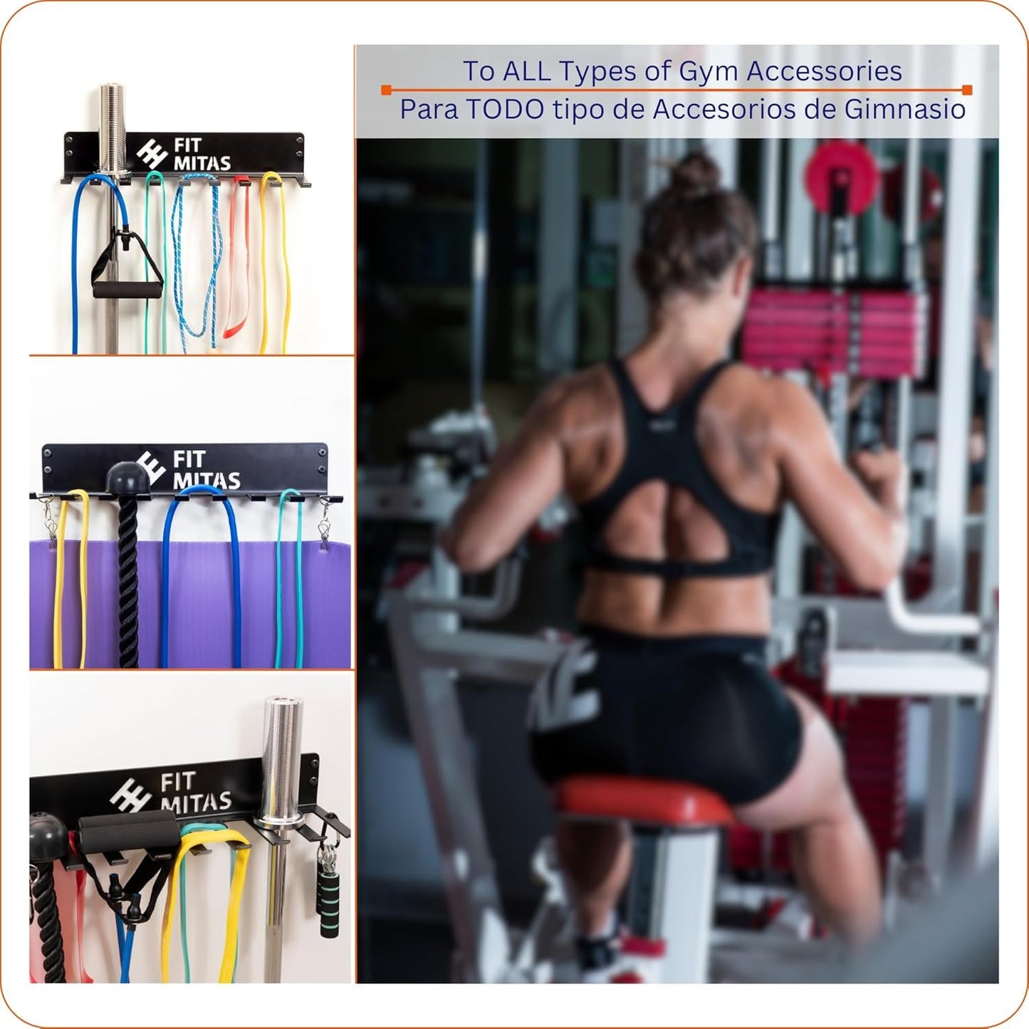 Small Gym Organizer Wall & Barbell Wall Mount Vertical. Cool Home Gym Accessories for Men, Wall Mounted Dumbbell Rack & Barbell Hanger. Yoga Mat Holder & Gym Organization for Home Gym Organizer Wall.