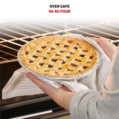 Starfrit (50-Pack) 9” Deep Pie Plates (23 cm) - Recyclable - Disposable - Oven & Freezer Safe - Perfect for Baking Pies, Chicken Pot Pies & Quiches