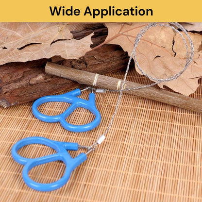 EZONEDEAL Wire Saw Stainless Steel Pocket Chainsaw Mini Cable Survival Gear Pole Saw Emergency Chainsaw Survival Kit Outdoor Tools for Camping Hiking Hunting
