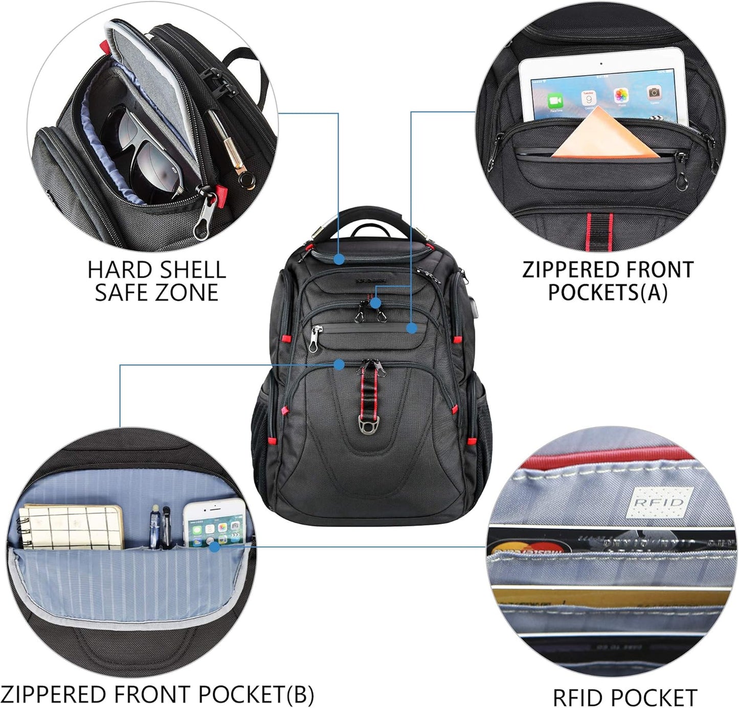 KROSER TSA Friendly Travel Laptop Backpack 17.3 Inch